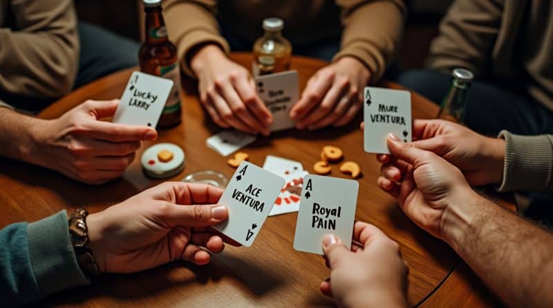d&eacute;couvrez notre s&eacute;lection hilarante des mains de poker aux noms originaux et amusants qui &eacute;gayeront vos parties entre amis. plongez dans l'univers du poker avec humour et c&eacute;l&eacute;brez la cr&eacute;ativit&eacute; des joueurs &agrave; travers des appellations uniques qui ne manqueront pas de faire sourire !